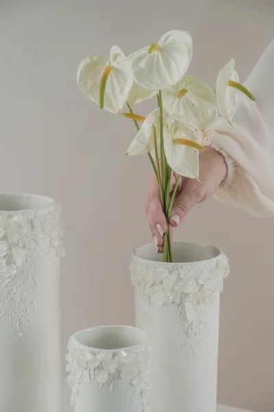Vaso Série Superficies com Cristal Transparente Atelier Le Motif 20 cm