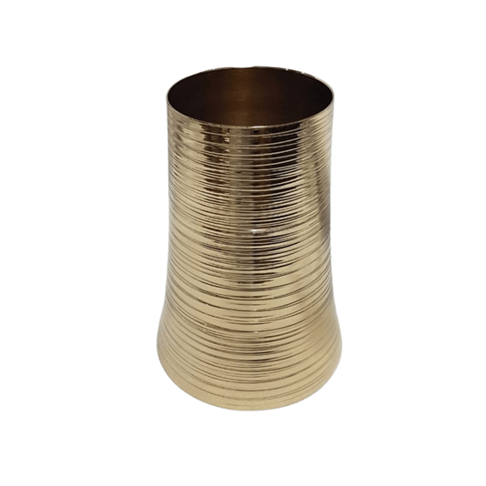 Vaso Spin Baixo St. James Dourado 8 x 15 cm