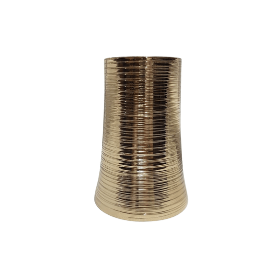 Vaso Spin Baixo St. James Dourado 8 x 15 cm