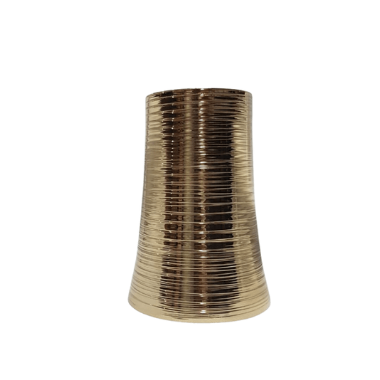Vaso Spin Baixo St. James Dourado 8 x 15 cm