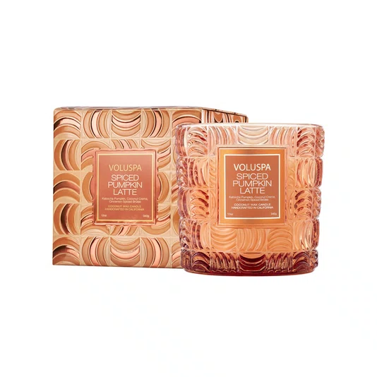 Vela Copo Vidro Clássico Spiced Pumpkin Latte Voluspa 60 Horas