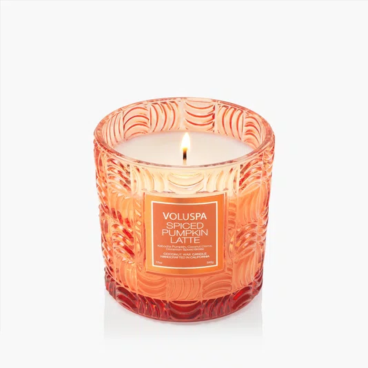 Vela Copo Vidro Clássico Spiced Pumpkin Latte Voluspa 60 Horas