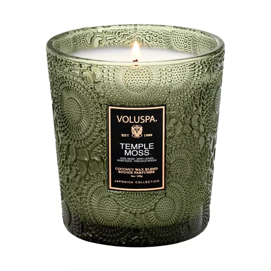Vela Copo de Vidro Clássico 60H Temple Moss Voluspa