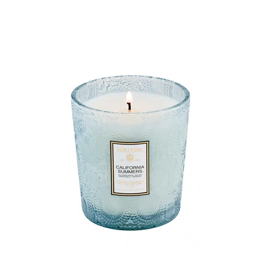 Vela Copo De Vidro Clássico California Summers Voluspa 60 Horas