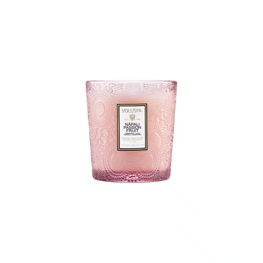 Vela Copo de Vidro Clássico Napali Passion Fruit Voluspa 60 Horas