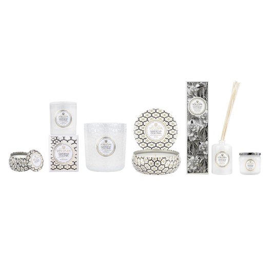 Vela Copo de Vidro Gardenia Colonia Voluspa 60 Horas