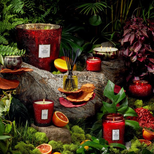 Vela Copo de Vidro Goji Tarocco Orange Voluspa 60 Horas