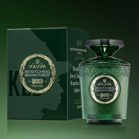 Vela Copo De Vidro Wicked Bewitching Banyan Forest Voluspa 60 Horas