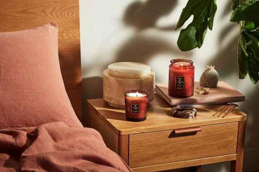 Vela Copo Vidro Forbidden Fig Voluspa 60 Horas