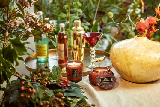 Vela Copo Vidro Forbidden Fig Voluspa 60 Horas