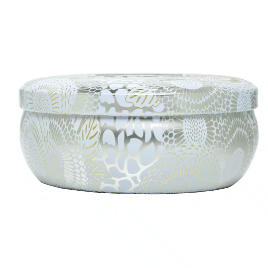 Vela Lata 3 Pavios Relevo Sparkling Cuvee Voluspa 60 Horas