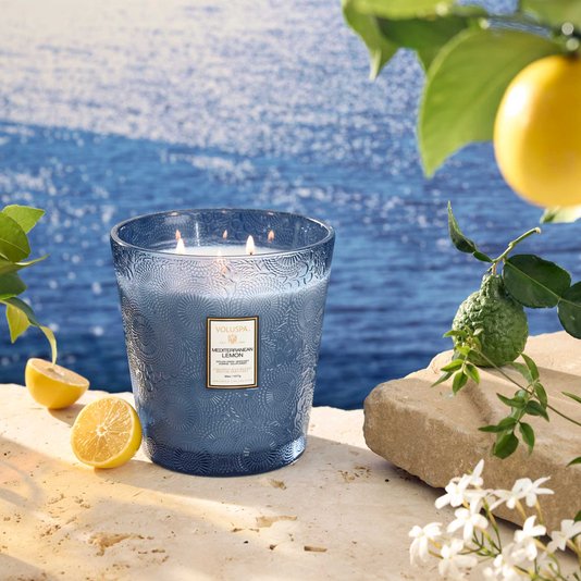 Vela Pedestal 3 Pavios Mediterranean 80horas Voluspa