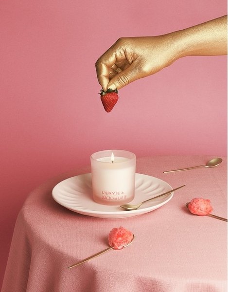 Vela Perfumada Bacio di Latte Fragola Lenvie 170 g