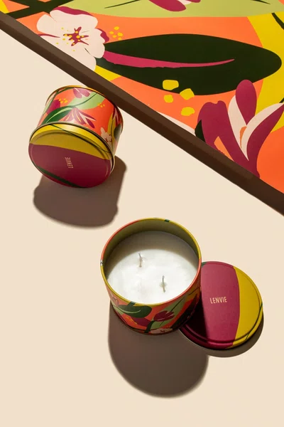 Vela Perfumada Lata Magnólia Pacífica Lenvie 250 g