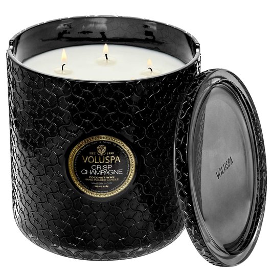 Vela Pote De Vidro Crisp Champagne Voluspa 5 Pavios +250H
