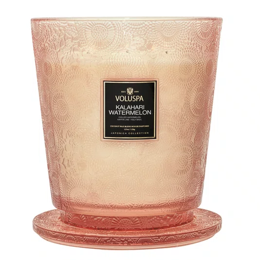 Vela Pote de Vidro 5 Pavios Kalahari Watermelon Voluspa +250 Horas