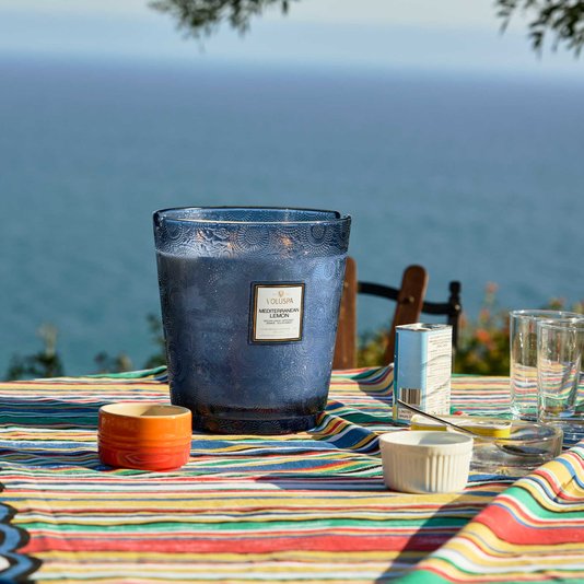 Vela Pote de Vidro 5 Pavios Mediterranean Lemon 250 Horas Voluspa