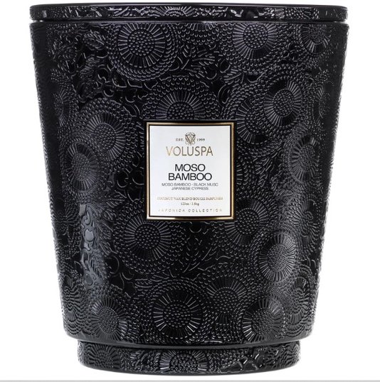 Vela Pote Vidro Moso Bamboo Voluspa 250 Horas