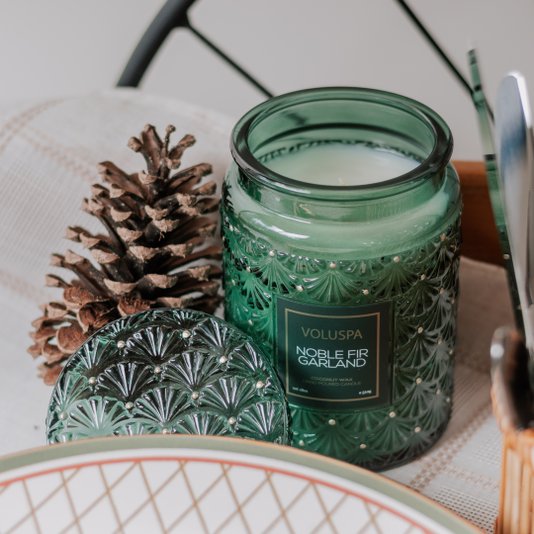 Vela Pote Vidro G 100H Noble Fir Garland Voluspa