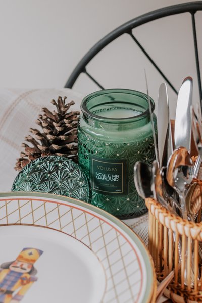 Vela Pote Vidro G 100H Noble Fir Garland Voluspa