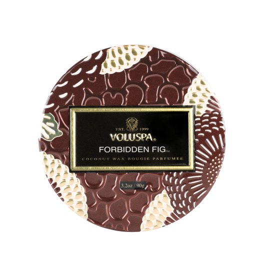 Vela Pote Vidro Relevo Forbidden Fig Voluspa 25 Horas
