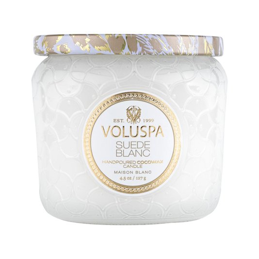 Vela Pote Vidro Suede Blanc Voluspa 35 Horas