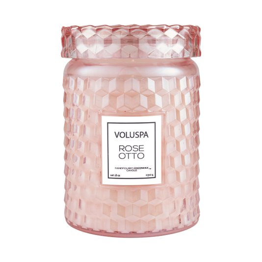 Vela Rose Otto Pote Vidro Voluspa 100 Horas