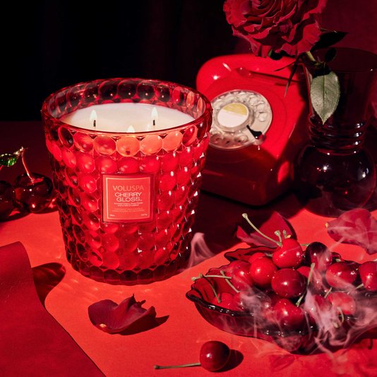 Vela Vaso Pedestal 3 Pavios +80H Cherry Gloss Voluspa