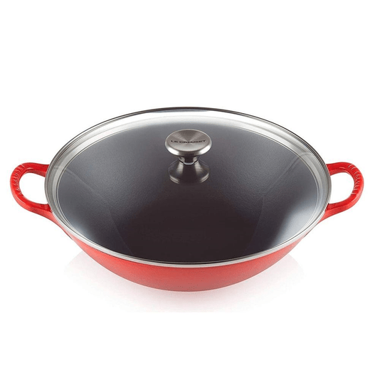 Panela Wok Ferro Fundido Signature Le Creuset Vermelho 32 cm