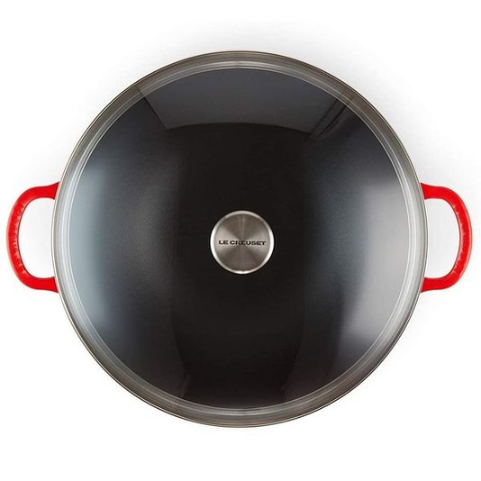Panela Wok Ferro Fundido Signature Le Creuset Vermelho 32 cm