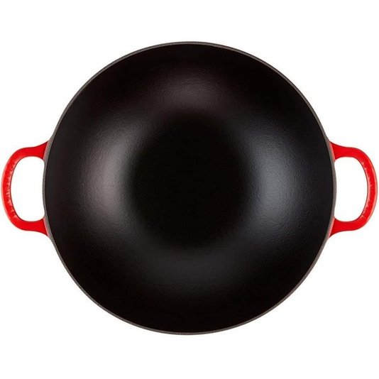 Panela Wok Ferro Fundido Signature Le Creuset Vermelho 32 cm