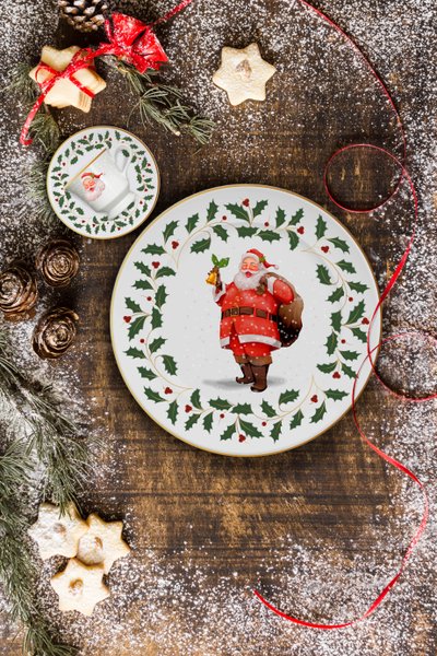 Xícara de Chá com Pires de Papai Noel Capri Germer 190 ml