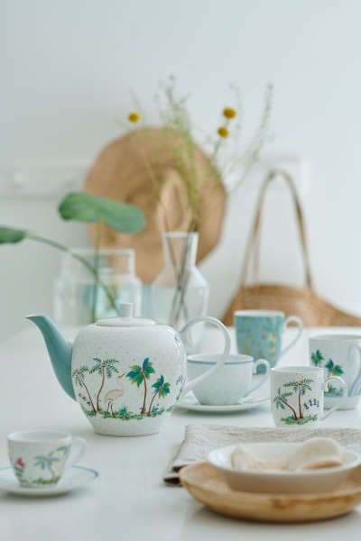 Xícara de Chá com Pires Dots Jolie Pip Studio Branco