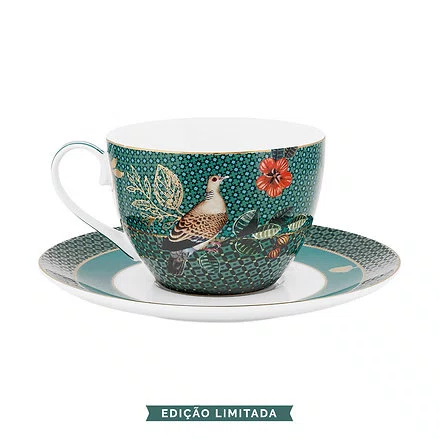 Xícara de Chá com Pires Dove Winter Wonderland Pip Studio Verde