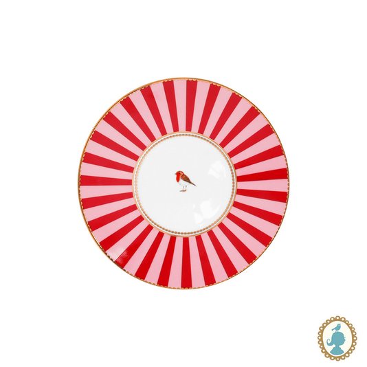 Xícara de Chá Medallion Love Birds Pip Studio Rosa e Vermelho