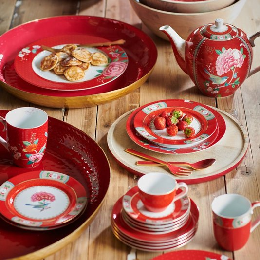 Xícara Para Café Blushing Birds Pip Studio Vermelho