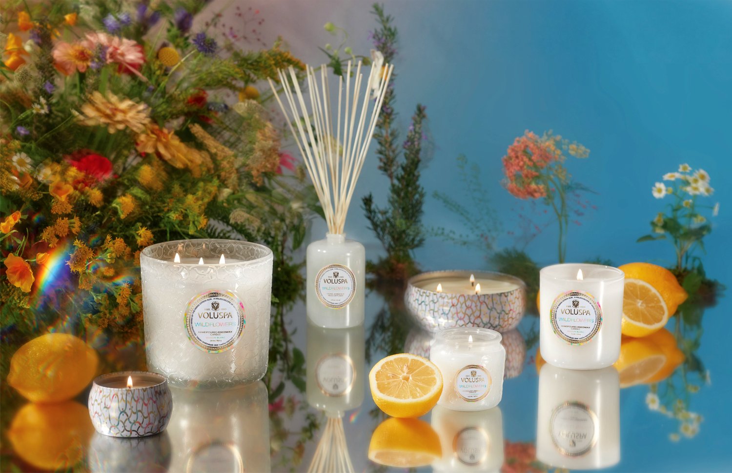 Mini Vela Lata Wildflowers Voluspa 25 Horas LCL Home