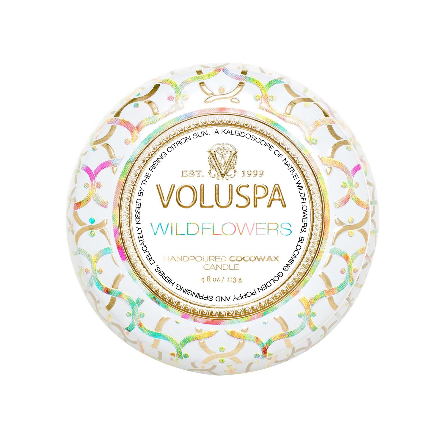 Mini Vela Lata Wildflowers Voluspa 25 Horas LCL Home