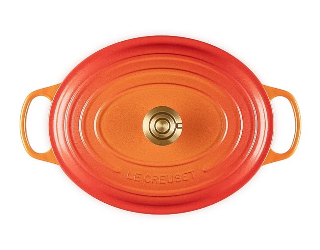 Panela Oval Signature Le Creuset Flamme Dorée 40 cm - LCL Home