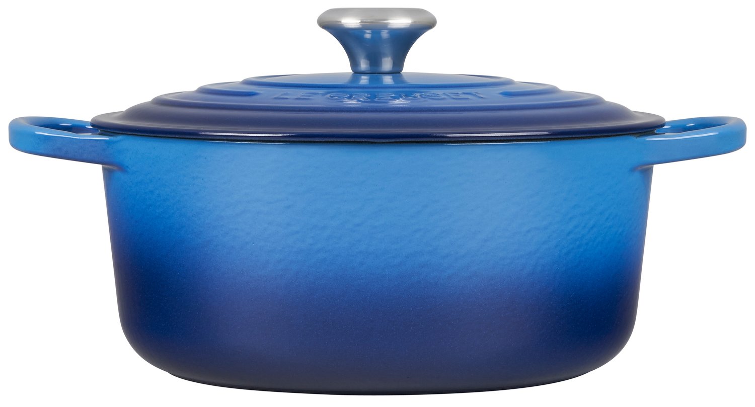 Panela Redonda Signature Le Creuset Azure Blue 26 cm - LCL Home