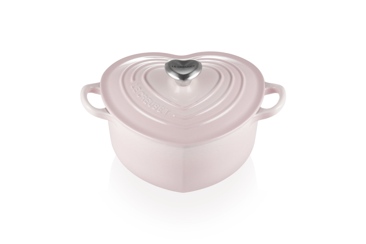 Panela Traditional Coração Le Creuset Shell Pink 20cm - LCL Home