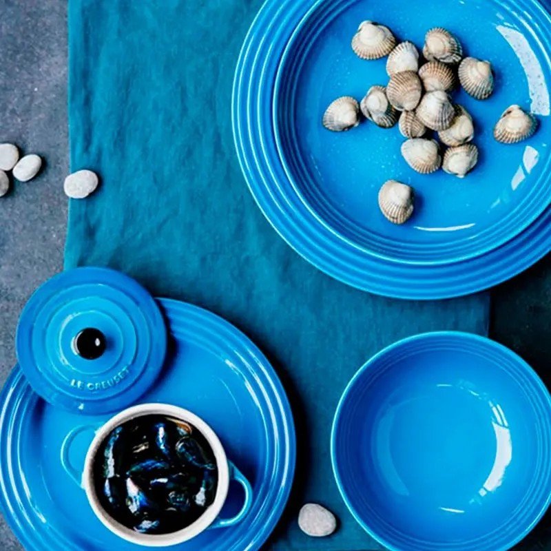 Prato Para Aperitivo Le Creuset Azul Marseille 17 cm - LCL Home
