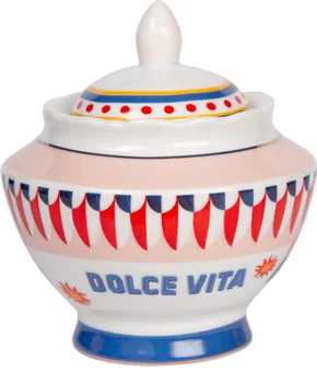 Açucareiro em Porcelana Dolce Vita Baci Milano