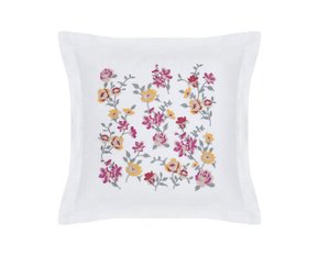 Almoafada Linho Amy Buddemeyer Luxus Branco 45 x 45 cm