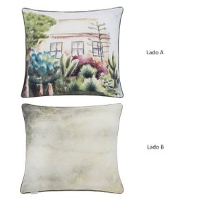 Almofada 100% Algodão Niolon Buddemeyer Luxus Estampado 40 x 40cm