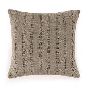 Almofada Ane Tricot Bege Karsten 45 x 45 cm