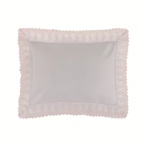 Almofada Bella 300 Fios Trusardi Branco e Soft Nude 30cm x 40cm