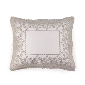 Almofada Brescia 300 Fios Trussardi Branco/Legno