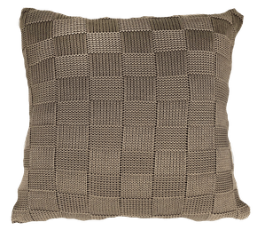 Almofada de Tricô Decortextil Castanho 52 x 52 cm