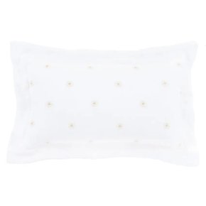 Almofada Floretta Buddemeyer Luxus Branco 30 x 50 cm